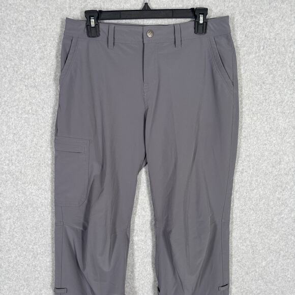 REI Sahara Pants Size 8P Convertible Roll Up Stretch Cargo Hiking Trail Climb‎ - Picture 3 of 16